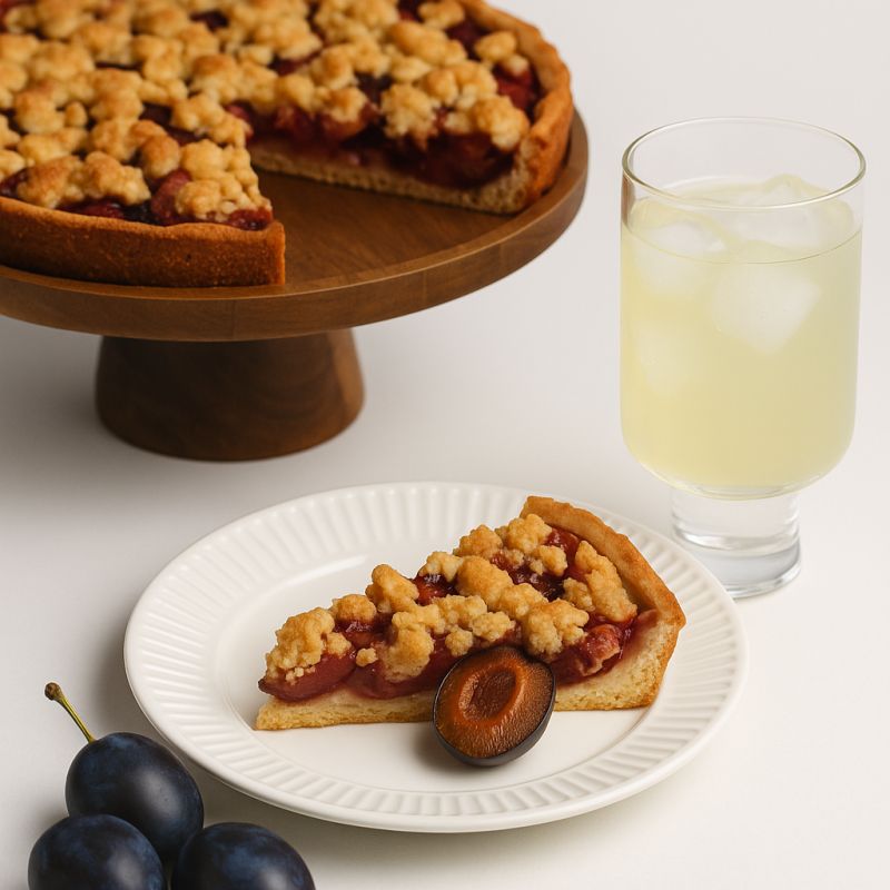 Пирог с сливами и простыми движениями хозяйства