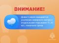 ВНИМАНИЕ. Днём 5 июня ожидается усиление северного ветра с отдельными порывами 15-20 м/с, локально гроза
