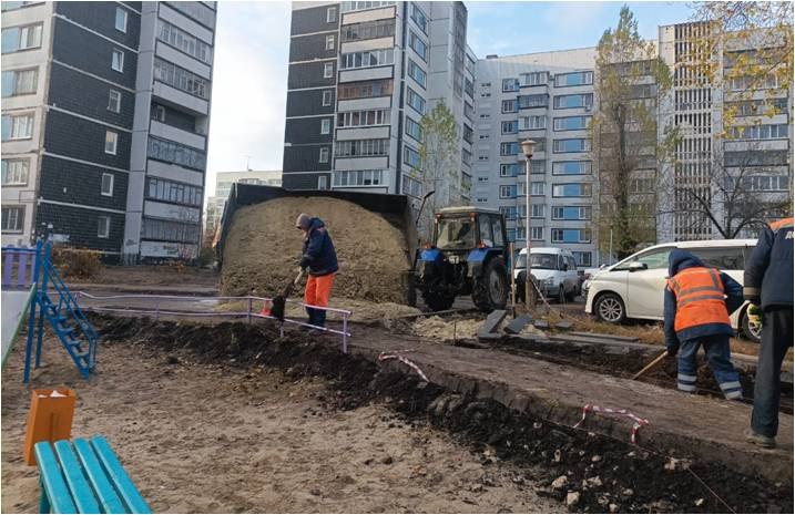 Ульяновские дорожники строят три тротуара Ульяновские дорожники строят три тротуара