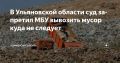 В Ульяновской области суд запретил МБУ вывозить мусор куда не следует