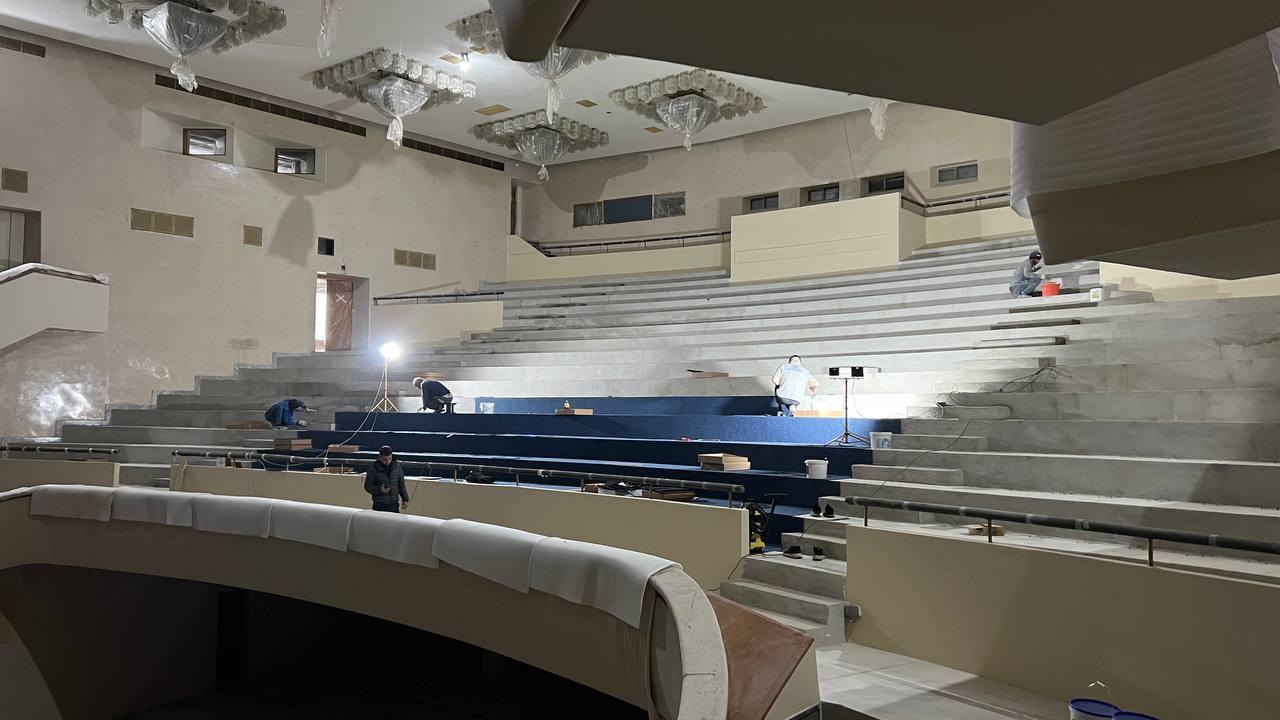 Ремонт Большого концертного зала в Ленинском мемориале Ульяновска близится к концу — он готов на 90% Ремонт Большого концертного зала в Ленинском мемориале Ульяновска близится к концу — он готов на 90%