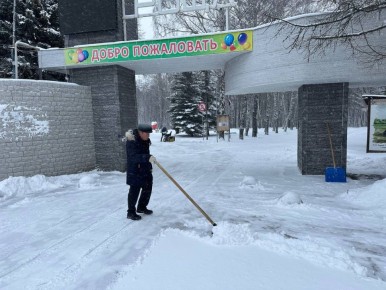 С лопатами наперевес: уборка снега в парках