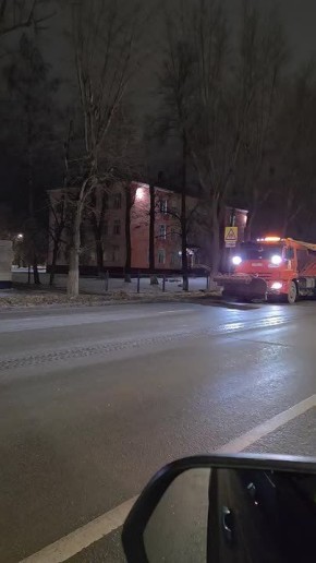 В Ульяновске за сутки для противогололёдной обработки дорог использовали почти 270 тонн пескосоляной смеси