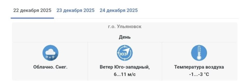 Ожидается похолодание до -22