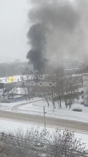 Ульяновцы сообщают в социальных сетях о сильном пожаре на улице Октябрьской