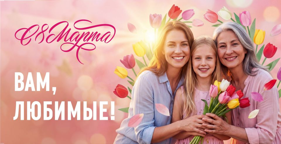 Дорогие женщины!. Телеканал «Репортер 73» поздравляет вас с прекрасным праздником — 8 Марта! Пусть эта весна принесёт вам тепло, вдохновение и как можно больше поводов для улыбок