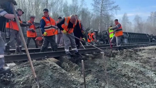 Движение на поврежденном участке железной дороги близ станции Бряндино в Ульяновской области планируют восстановить в ближайшие часы, сообщили в РЖД