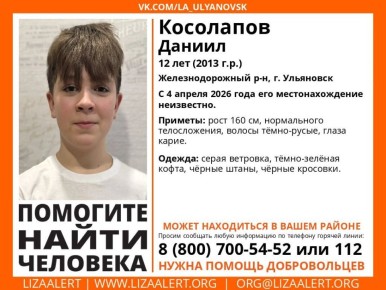 #ЛизаАлерт #Ульяновск #Пропал