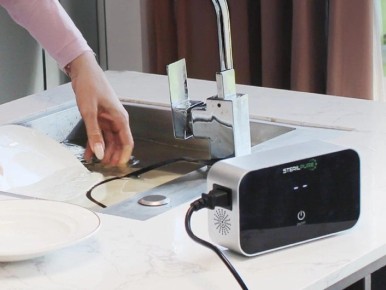 Мини-посудомойка, которая очищает с помощью ультразвука