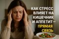 Как стресс формирует отношение к еде и здоровью кишечника