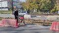 В Ульяновске подрядчик приступил к демонтажу старых трамвайных путей в районе Спасской Пластова