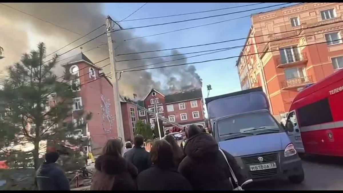 Видео с пожаром от подписчиков КП-Ульяновск