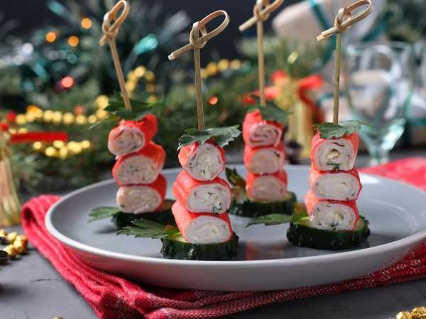 Вкусные канапе с крабовыми палочками: легкость и изящество для праздничного стола
